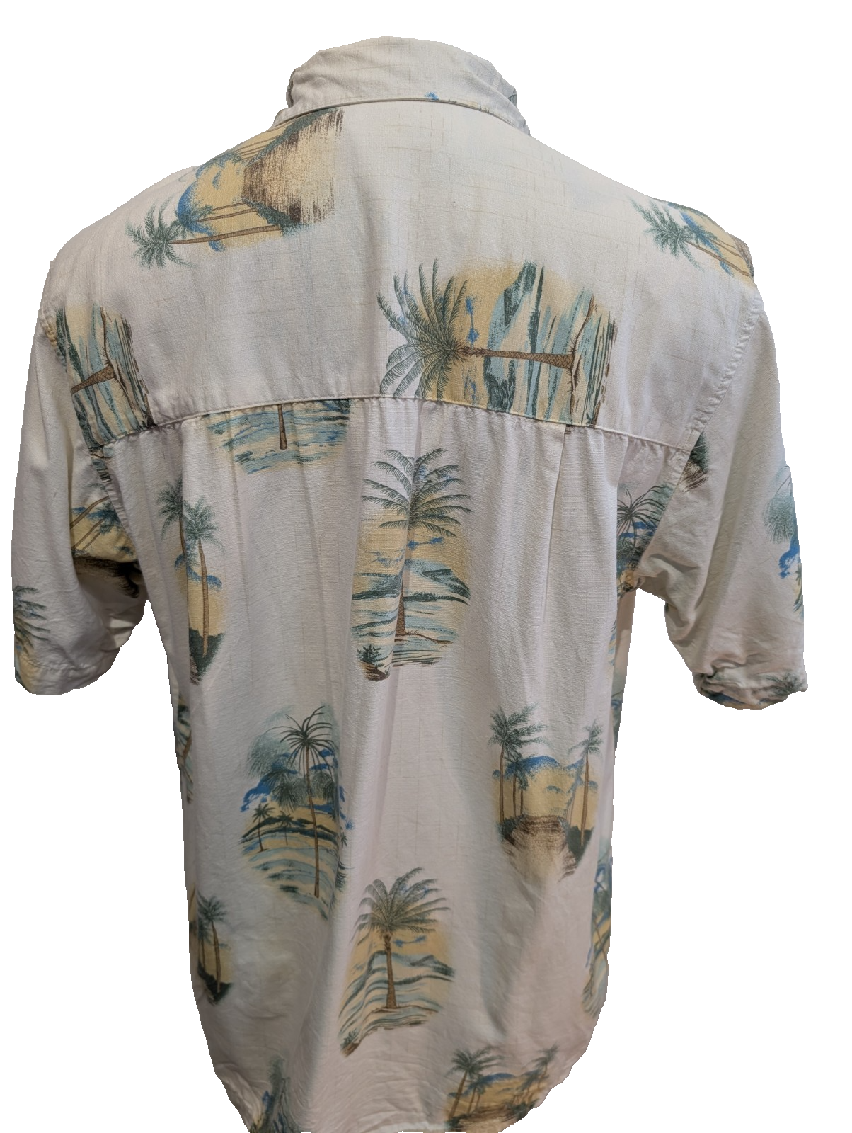 Chemise Hawaïenne Joe Marlin Coton & Rayon Blanc Cassé - Taille L
