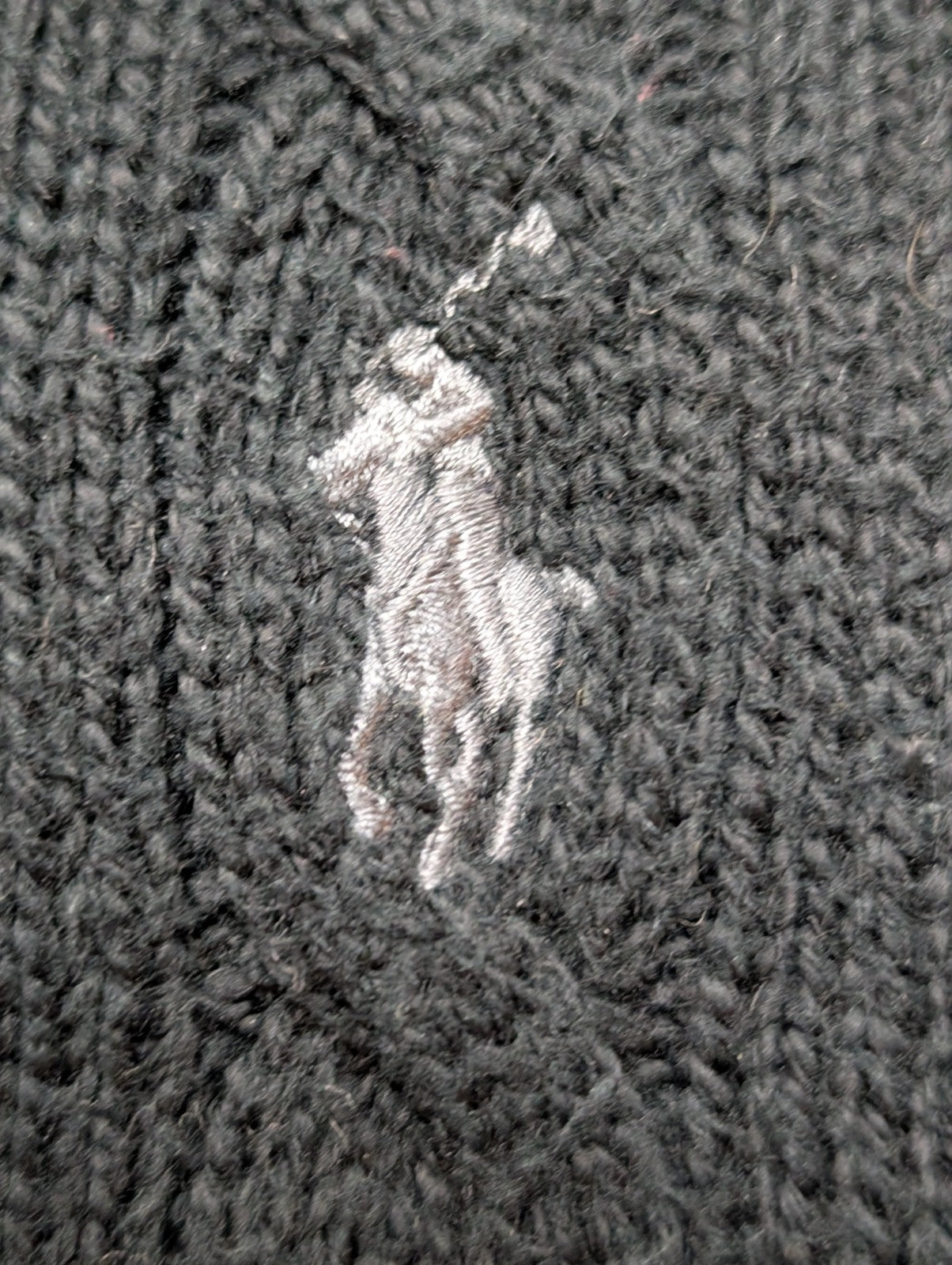 Pull Polo Ralph Lauren Torsadé Noir Logo Gris - Taille XL / XXL