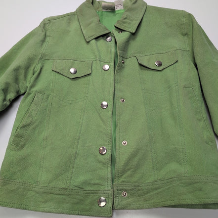 Veste cuir nubuck verte Rod's pour femme taille S #34c