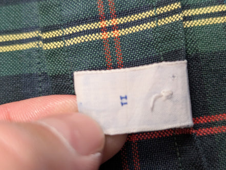 Chemise Polo Ralph Lauren Shirt XL Tartan Vert Rouge Écusson Polo Club Button