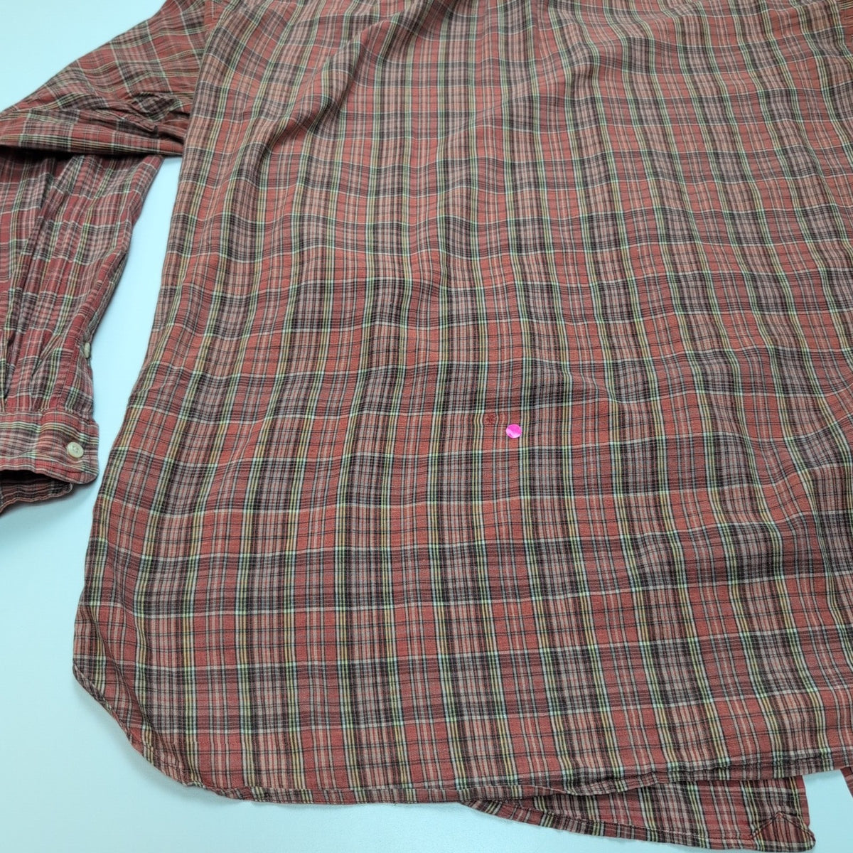 Chemise Ralph Lauren XL Carreaux Rouge Logo Bleu Marine Vintage manches longues