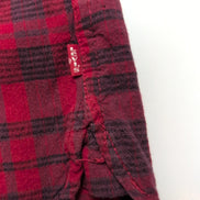 Chemise LEVI'S Homme M Rouge et Noire à Carreaux Manches Courtes Poche