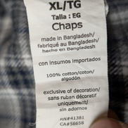 CHAPS Flanelle Grise Bleue XL Logo Brodé TBE VINTAGE 100% Coton | 320S
