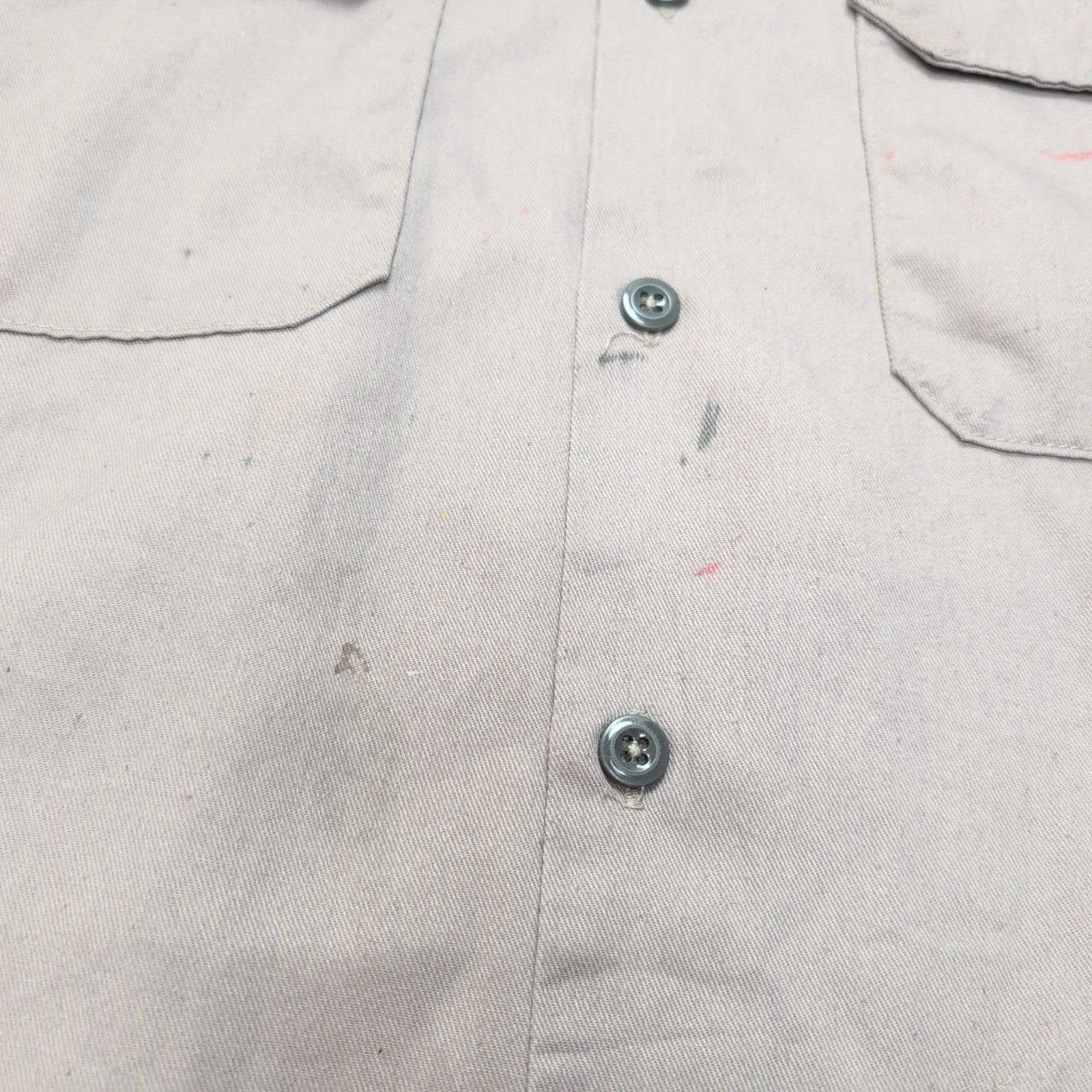 Chemise Dickies 2XL Crème Manches courtes 2 Poches Workwear Poche Stylo