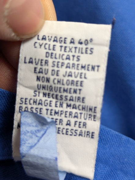 Ralph Lauren Chemise L Bleu Uni Logo Rose Fluo Manches courtes