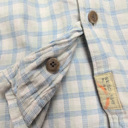 Chemise Nautica Bleu Carreaux Taille XL TG 100% Coton Manches courtes Poche