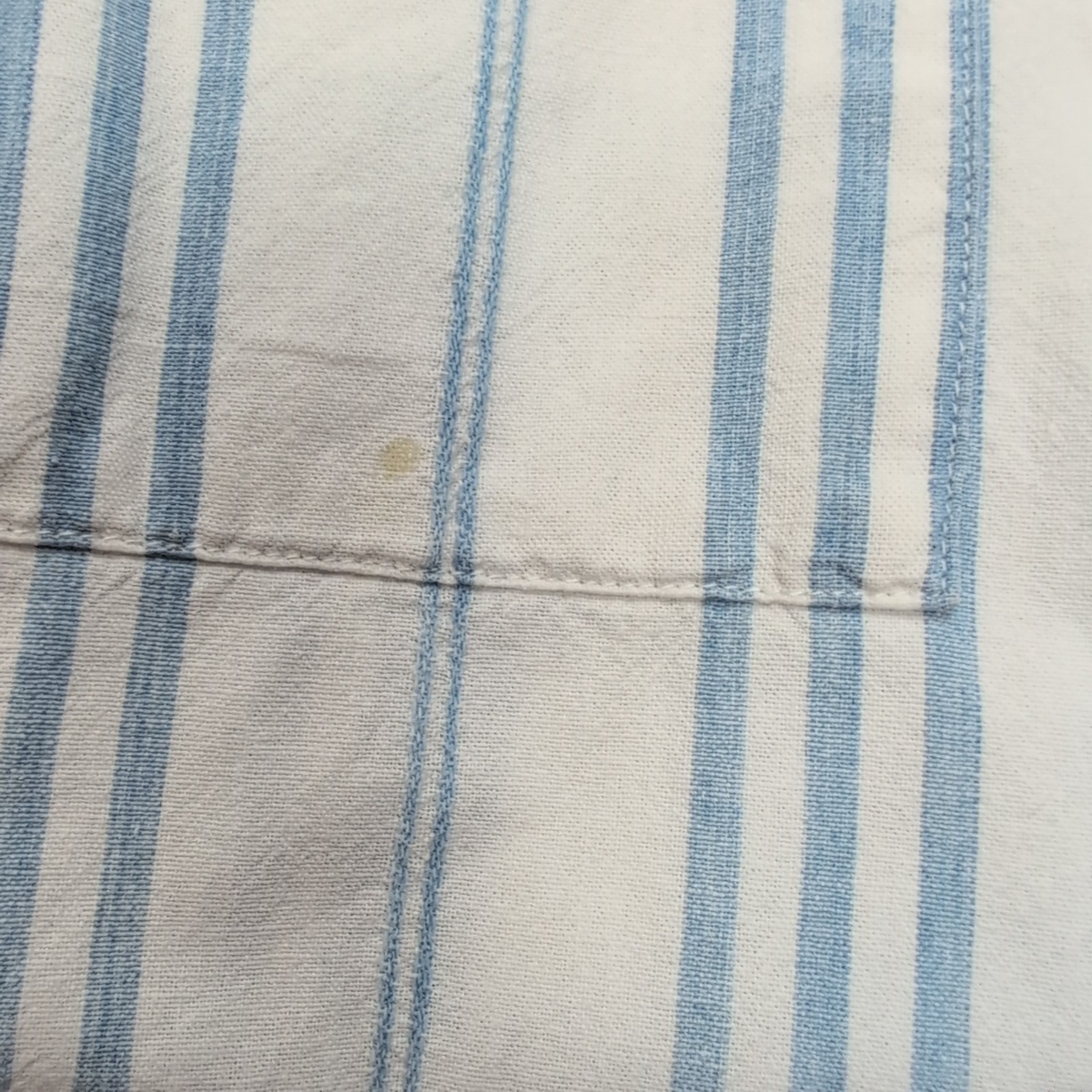 Chemise Dockers Blanche Rayures Manches Courtes Coton 2 Poches Taille L