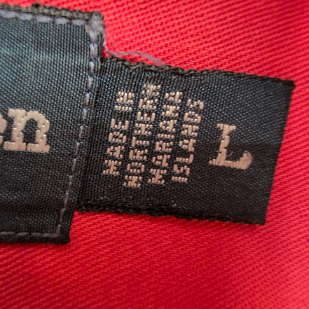 Chemise Ralph Lauren Blaire L Rouge Shirt Button Down Coton Logo Bleu Marine