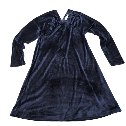 Robe Naf Naf T36 Bleu Marine Velours Stretch Neuve Avec Étiquette