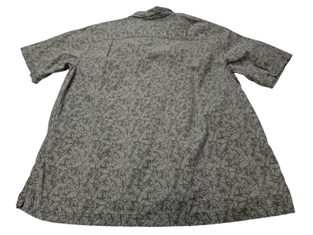 Chemise hawaïenne L.L.Bean vert kaki manches courtes taille L #666 hawaienne