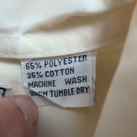 Chemise Hawaïenne Don José M Blanc Cassé 4 Poches Panama Brodée Vintage