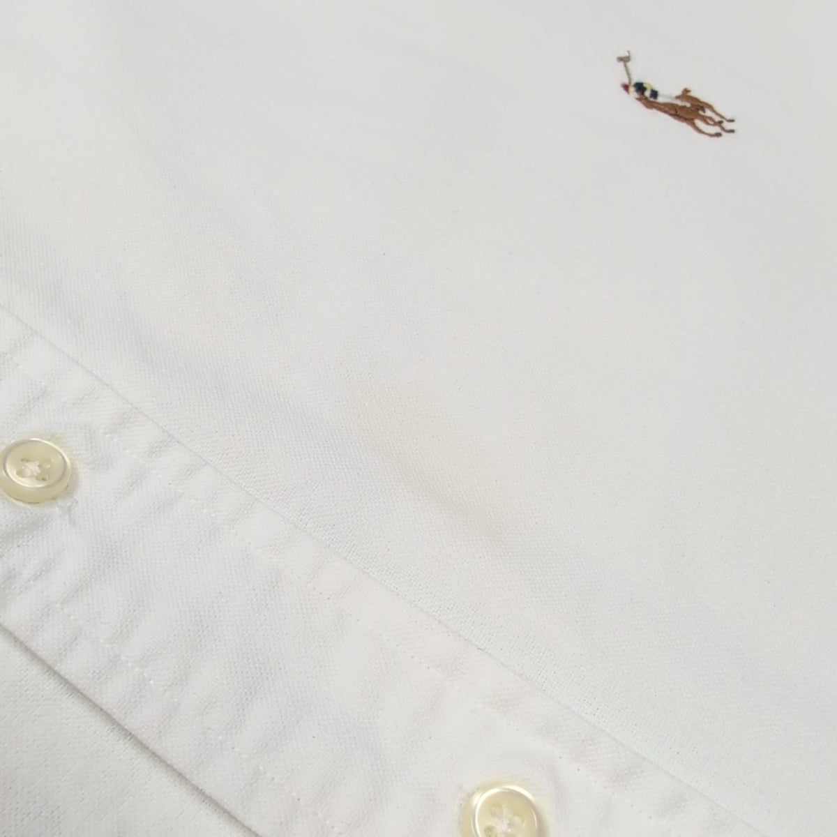 Chemise Ralph Lauren 4XL Blanche Manches Courtes Classic Fit Logo