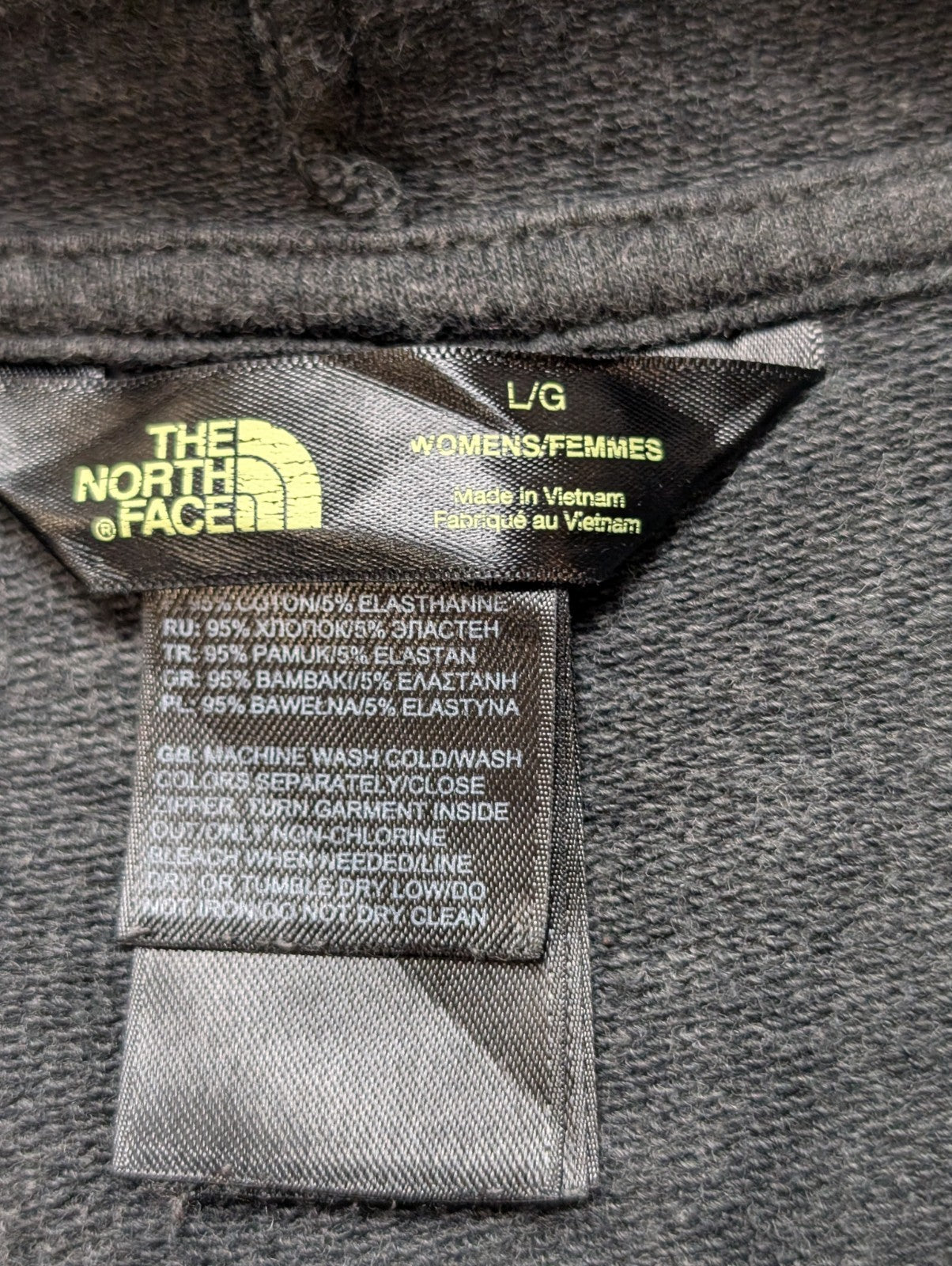 Veste Longue femme THE NORTH FACE Anthracite Rare Plaque Fer capuche - Taille L