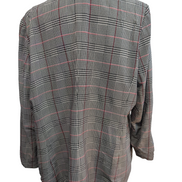 Veste Blazer femme Motif Pied-de-poule Noir Rouge Blanc Taille XL