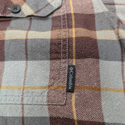 🏔️ Chemise COLUMBIA Taille L Flanelle Outdoor Carreaux Marron 2 poches