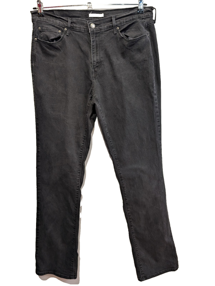 Jean Levi's 505 Femme Noir Straight Ultra Stretch W32 L34 T42 Vintage 🌟👖