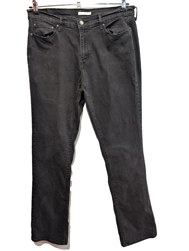 Jean Levi's 505 Femme Noir Straight Ultra Stretch W32 L34 T42 Vintage 🌟👖