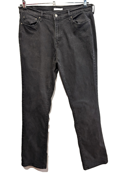 Jean Levi's 505 Femme Noir Straight Ultra Stretch W32 L34 T42 Vintage 🌟👖