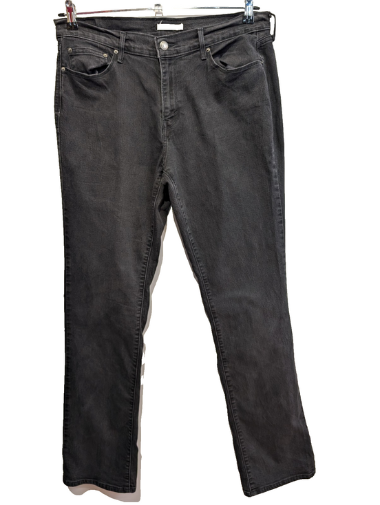 Jean Levi's 505 Femme Noir Straight Ultra Stretch W32 L34 T42 Vintage 🌟👖
