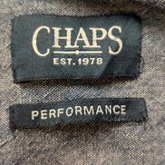 🧣 CHEMISE FLANELLE PERFORMANCE CHAPS L (G) CARREAUX BLEU 2 TONS LOGO CUIR