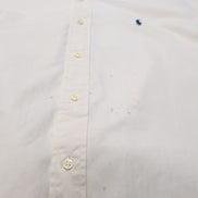 Chemise Ralph Lauren XL Blanc Cassé Classic Fit Logo Brodé Manches Longues