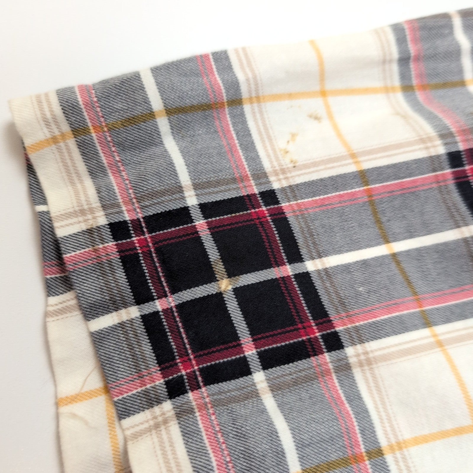 Chemise Nautica Flanelle L Carreaux Rouge Bleu Gris Manches Courtes 2 poches