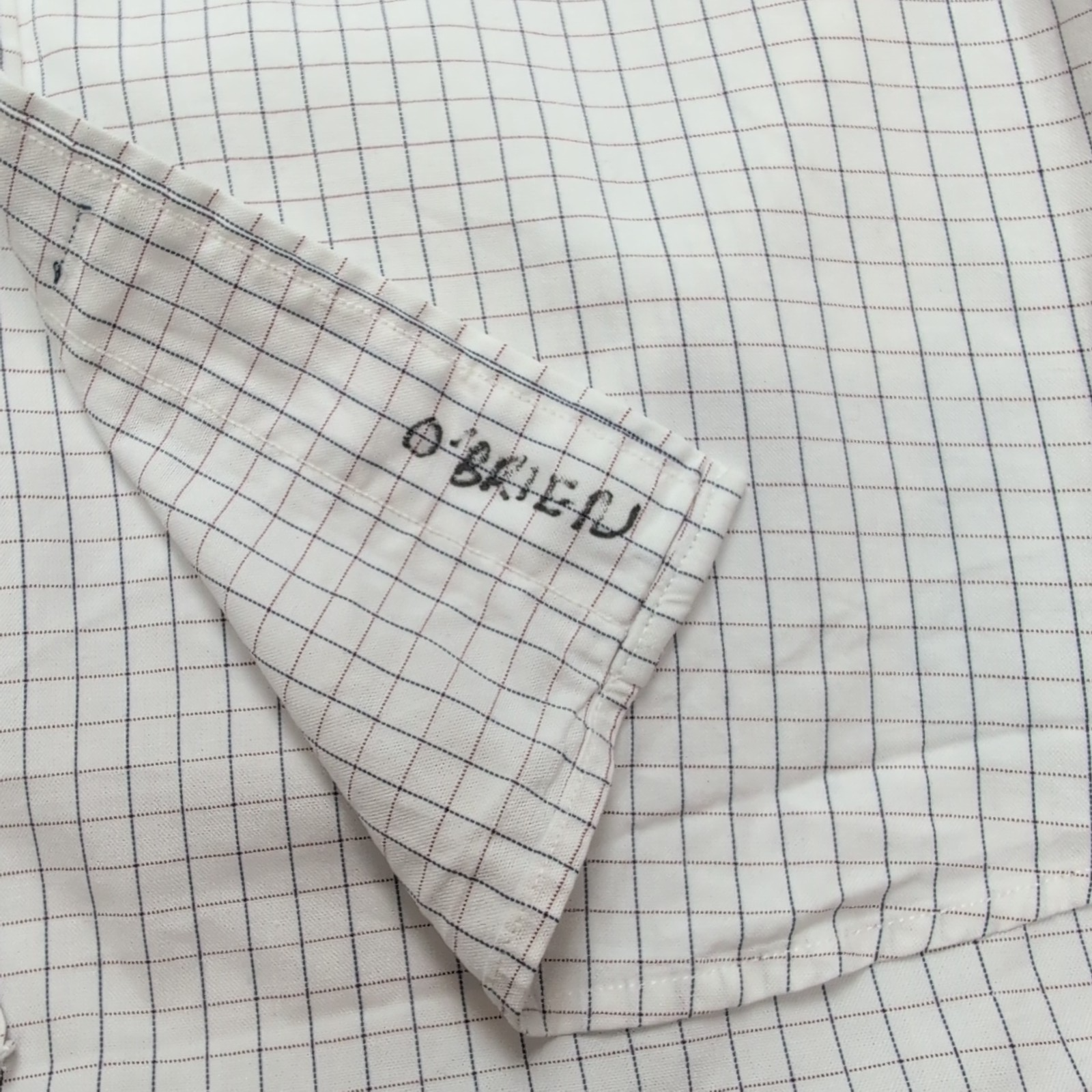 Chemise Tommy Hilfiger Homme Taille M Blanche petits Carreaux Col Pression