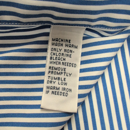 Chemise Ralph Lauren L Tall Bleue Rayures Logo Jaune Manches Longues