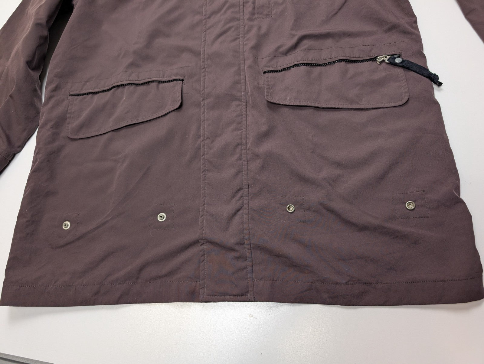 Doublure Manteau Armani Jeans 52 L/XL Bordeaux Noir Veste Liner Trench Chic 🧥