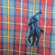 Chemise Ralph Lauren XXL Oxford rouge bleu carreaux logo marine