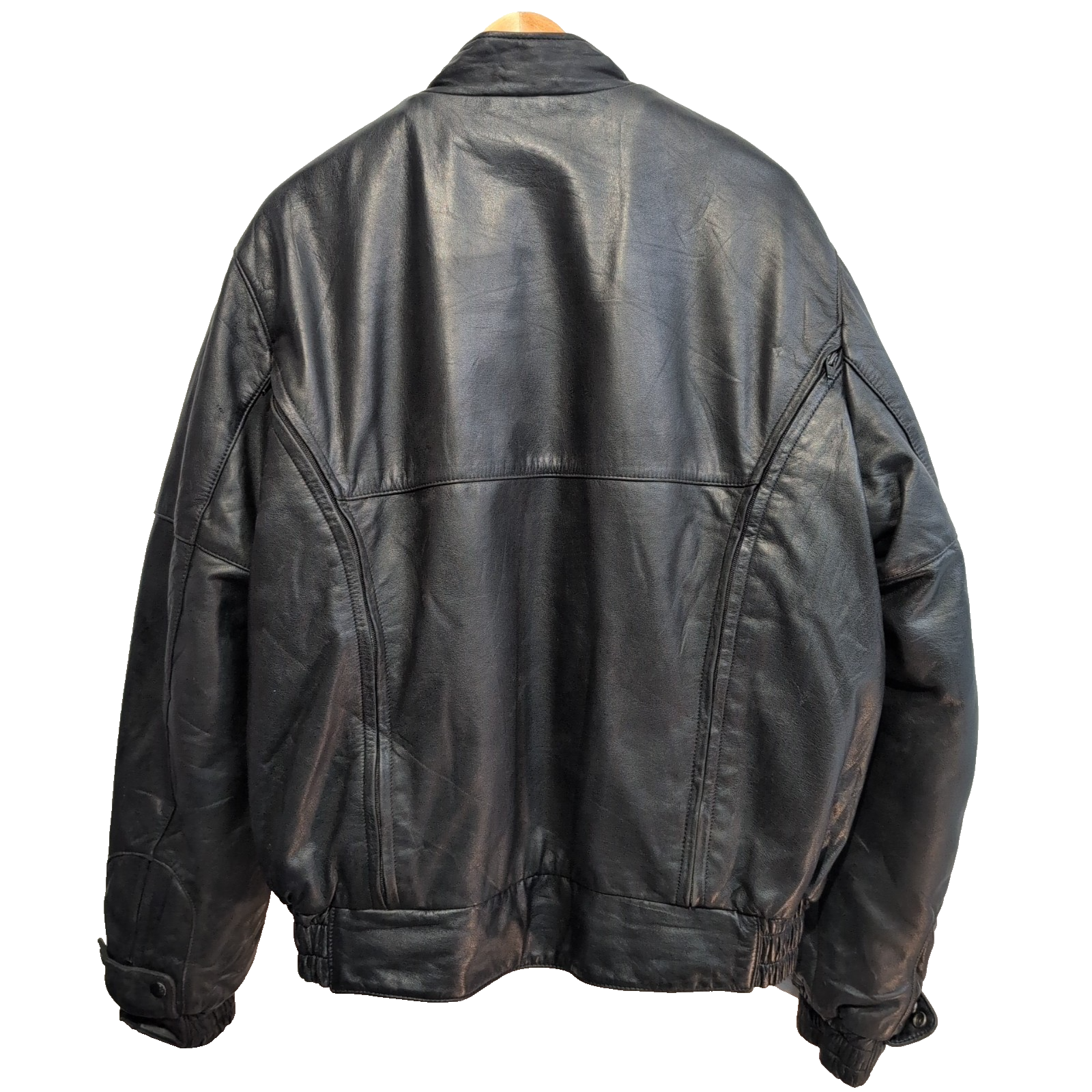 🏍️ FIRSTGEAR HEIN GERICKE Blouson Cuir Noir MOTO Biker Zippé TALL L/XL |42c