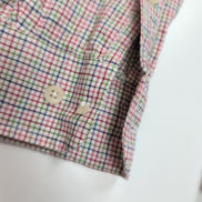 Chemise U.S. Polo Assn L Micro Carreaux Rouge Bleu Vert Coton Logo Poche