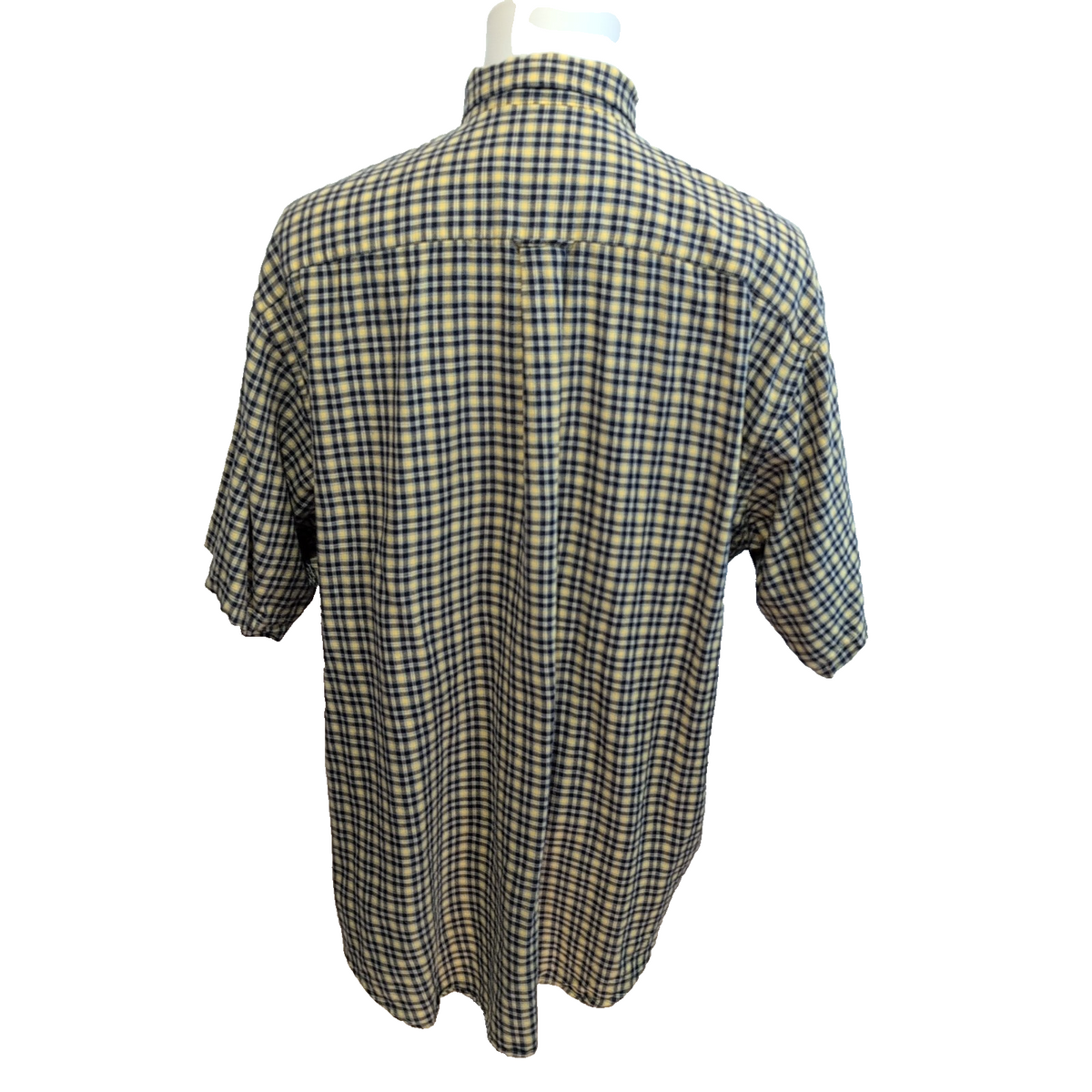 Nautica chemise flanelle manches courtes jaune bleu carreaux taille XL XXL