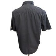 Chemise Armani Jeans bleu marine vintage à deux poches boutons métal taille M