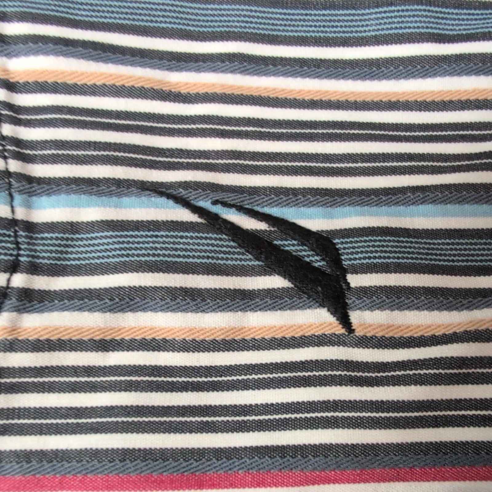 Chemise Nautica M multicolore à rayures coton manches courtes