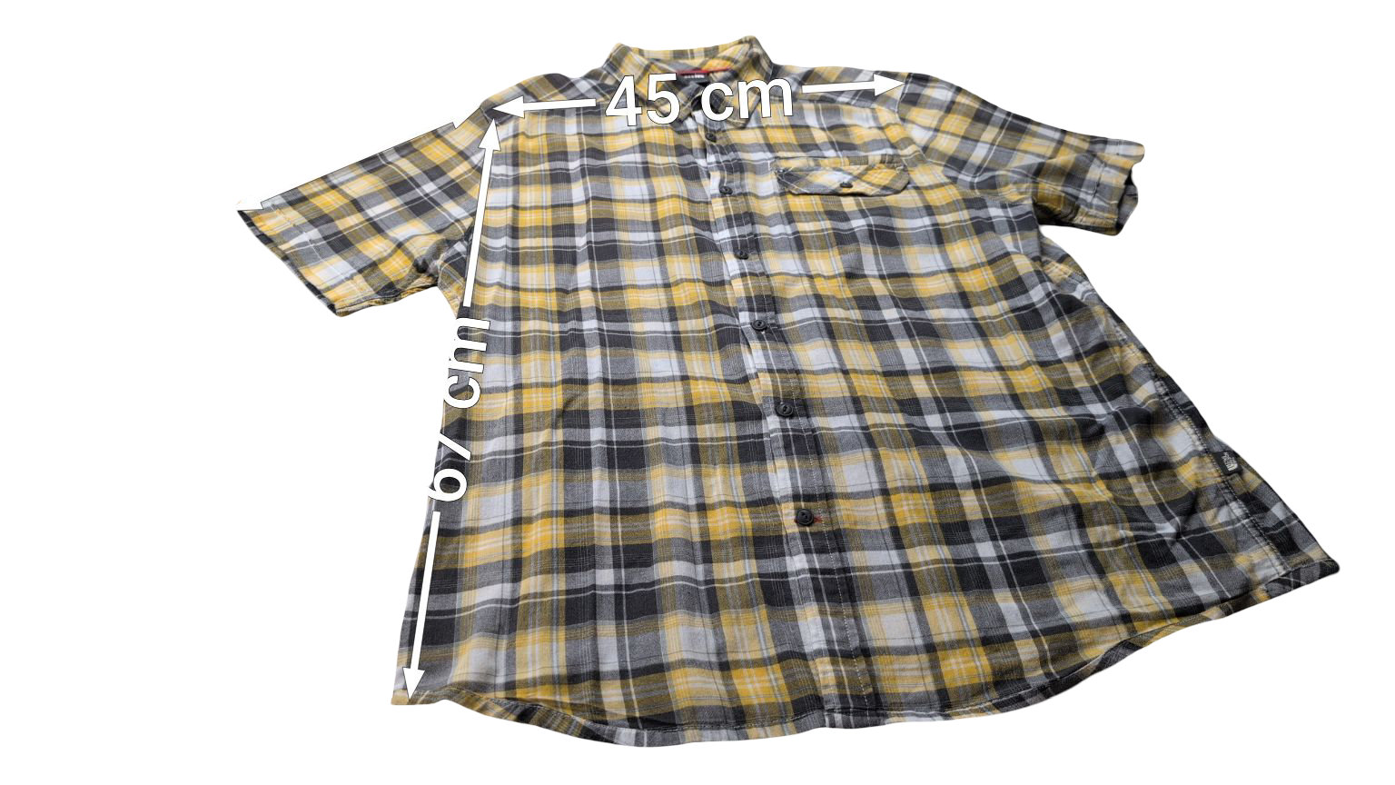 Chemise manches courtes The North face TNF jaune à carreaux taille XL #ch32