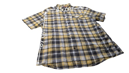 Chemise manches courtes The North face TNF jaune à carreaux taille XL #ch32