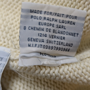 Pull Col Roulé Polo Ralph Lauren Blanc Crème Logo Blanc - Taille L