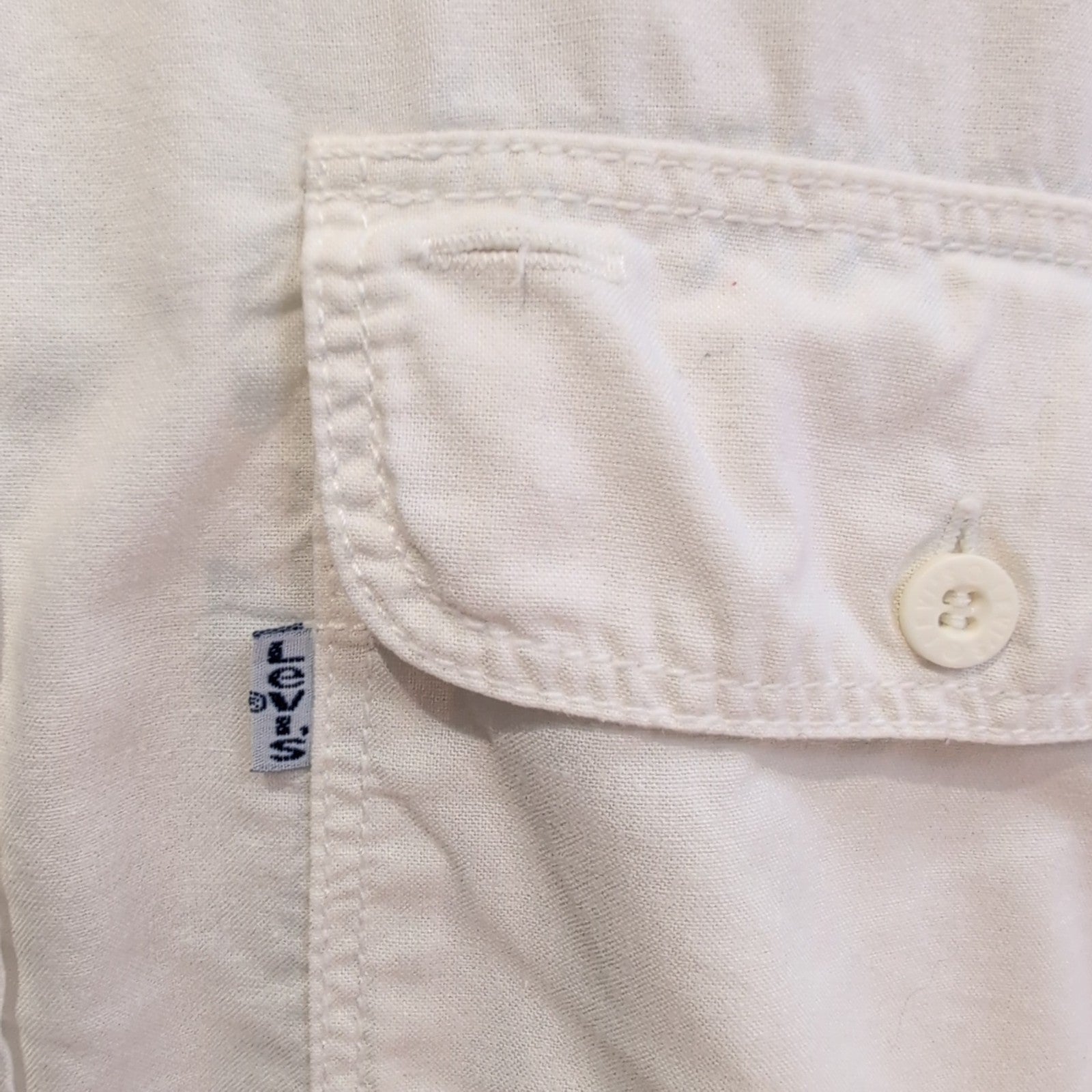 Chemise Levi's Vintage Blanche 100% Coton Coupe Ample Taille L