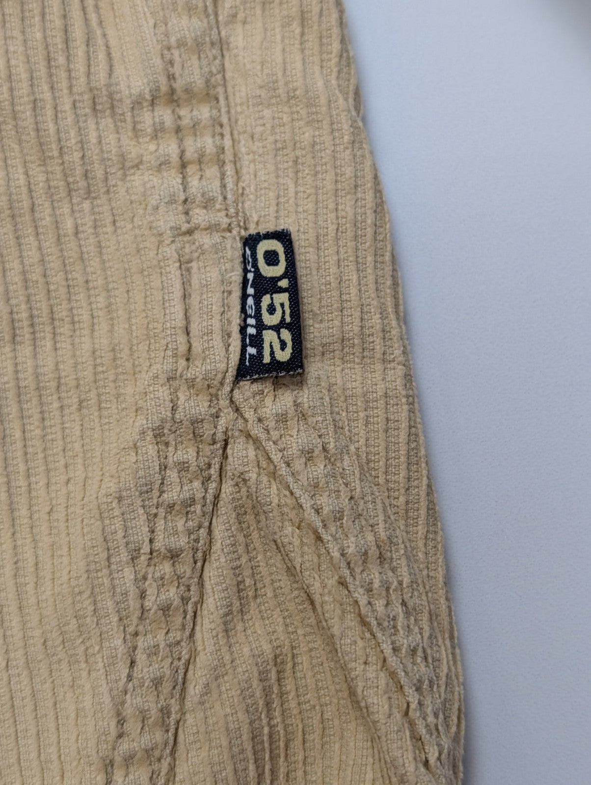 O'Neill O'52 L Corduroy Shirt Jacket Beige Thick Velours Côtelé Logo Brodé homme