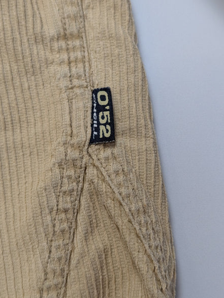 O'Neill O'52 L Corduroy Shirt Jacket Beige Thick Velours Côtelé Logo Brodé homme