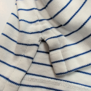 Polo Ralph Lauren Homme L Blanc Rayures Bleues Logo Blanc Polo Manches Courtes