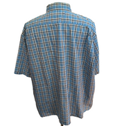 Chemise Wrangler Manche Courte Bleu Ciel Carreaux Taille 3XL Une Poche