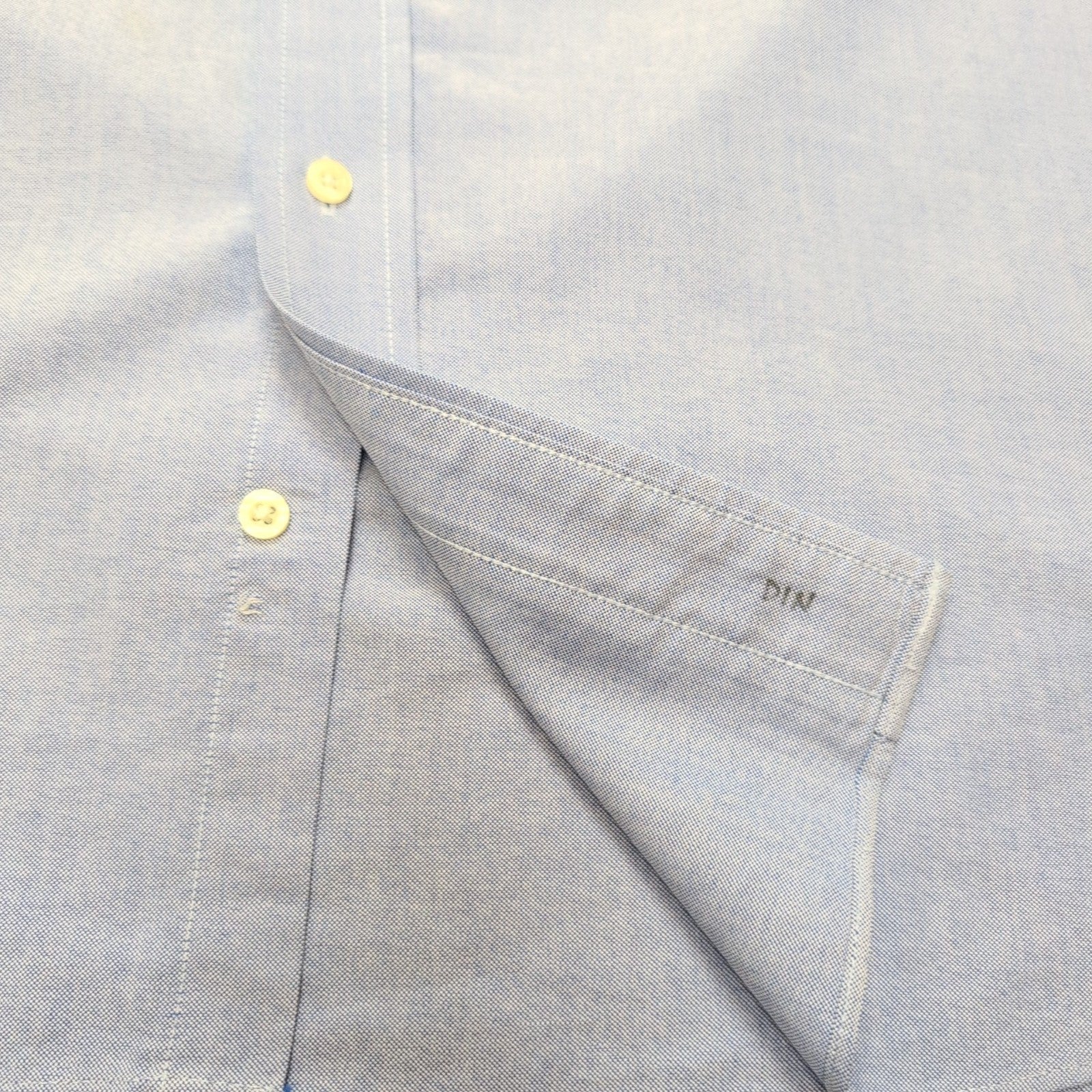 Chemise Chaps bleu clair coton Oxford manches longues 1 poche L XL