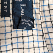 Chemise Ralph Lauren XL Classic Fit Flanelle Fine Carreaux Bleu Noir Coton