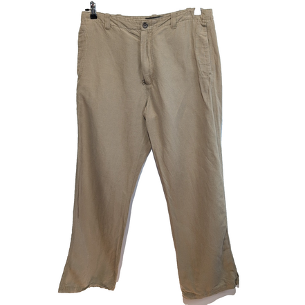 Pantalon Banana Republic Lin Coton Beige Chino Taille W34 L32
