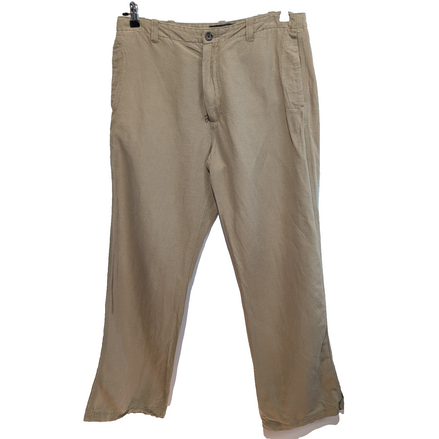 Pantalon Banana Republic Lin Coton Beige Chino Taille W34 L32