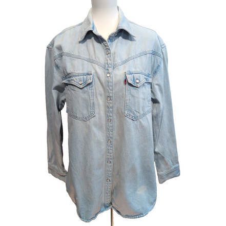 Chemise Levi's Made in Sri Lanka Femme S Western Jean Bleu Vintage