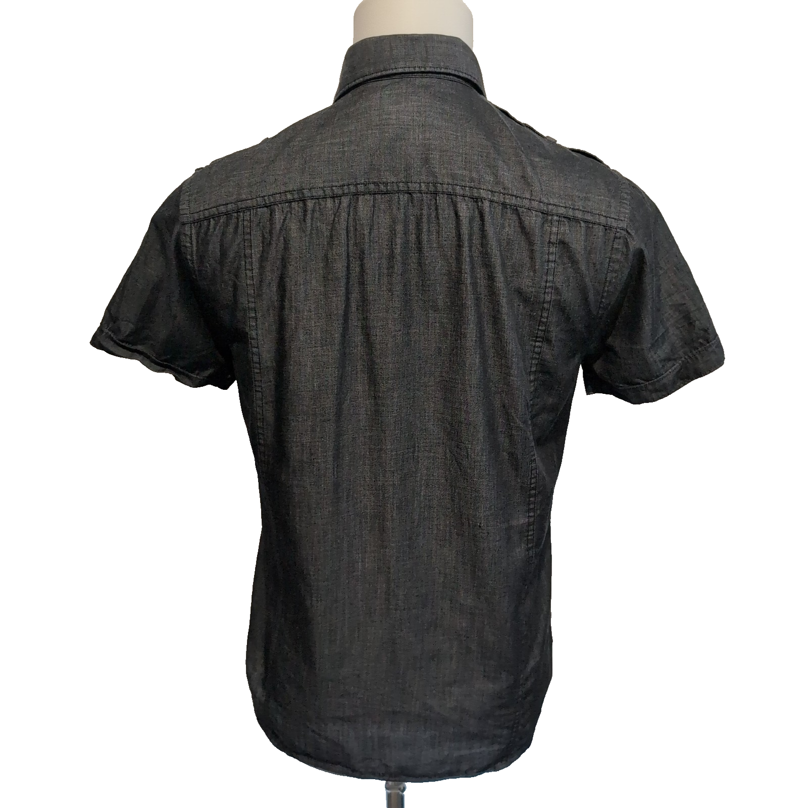 Chemise Express S/M Gris Anthracite Manches Courtes 2 Poches 100% Coton