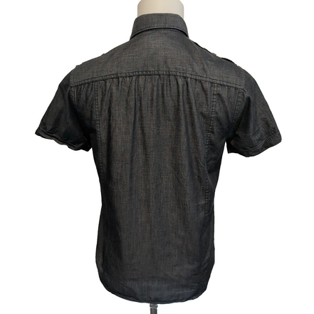Chemise Express S/M Gris Anthracite Manches Courtes 2 Poches 100% Coton